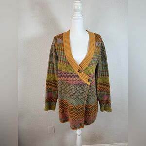 IVKO Wool Knit Button Cardigan Sweater Jacket